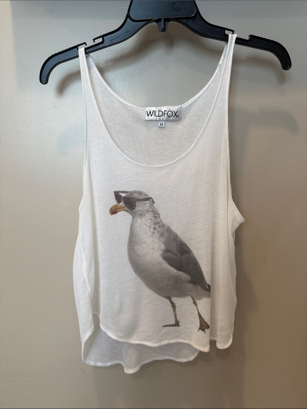 ❤️ Wildfox White Cool Seagull Graphic Tank